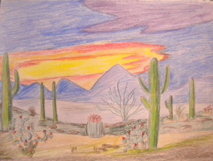 Город в пустыне 4 класс изо рисунок