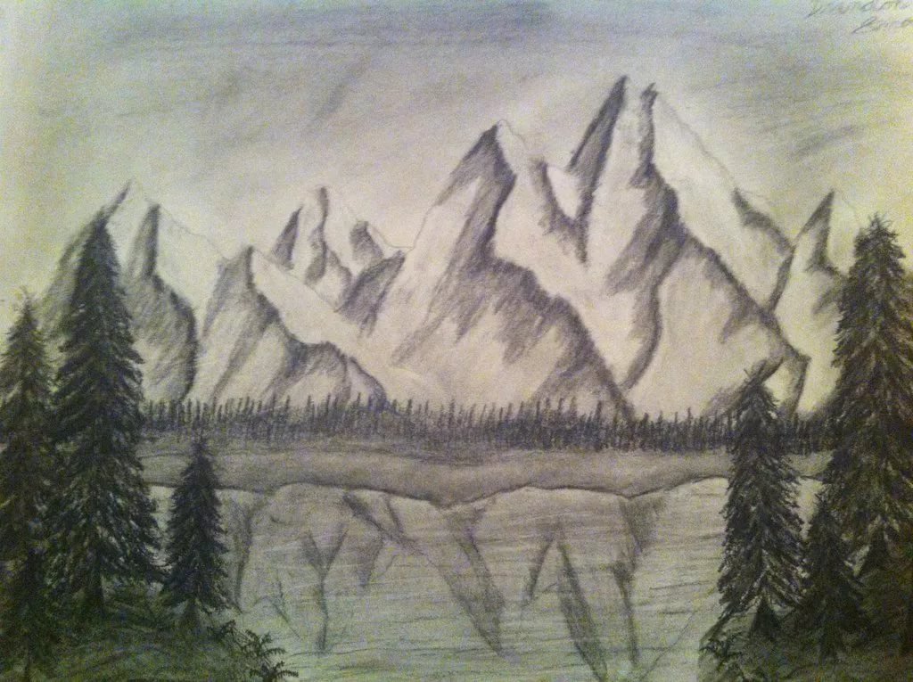 Нарисовать красоту гор