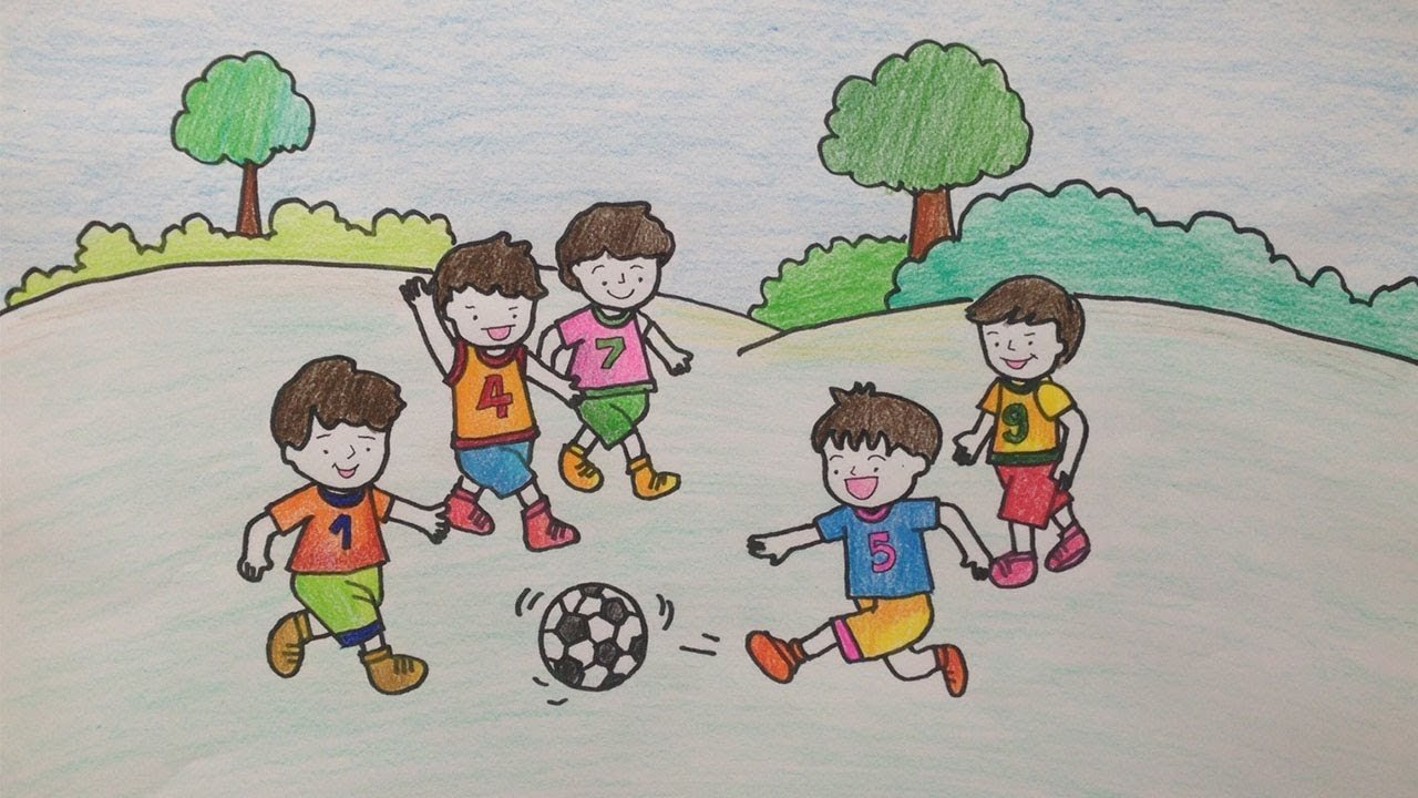 Рисунок рисовать играть. Рисунок на тему футбол. Детские рисунки про футбол. Футбол рисунок для детей. Игра рисунок для детей.