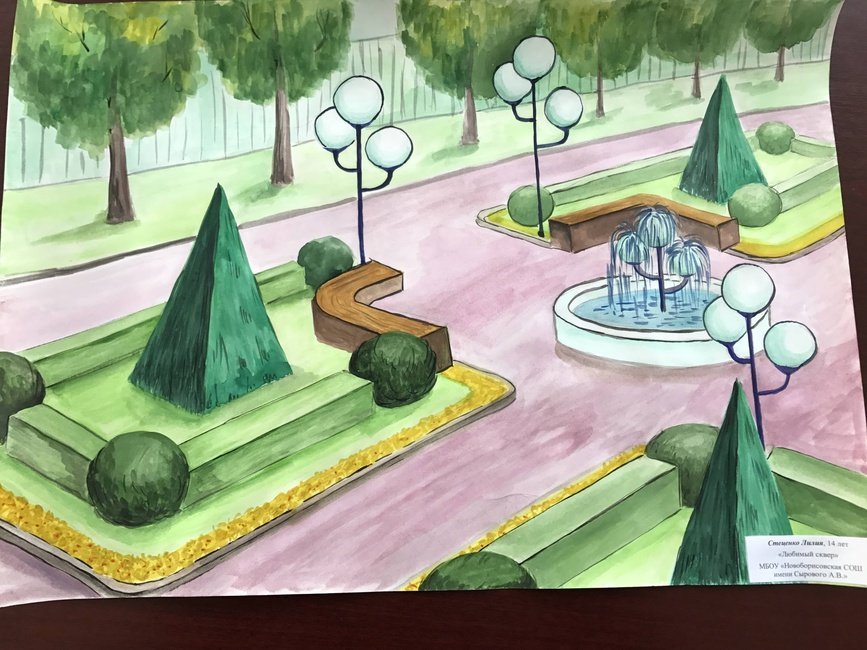 Рисунки в парке