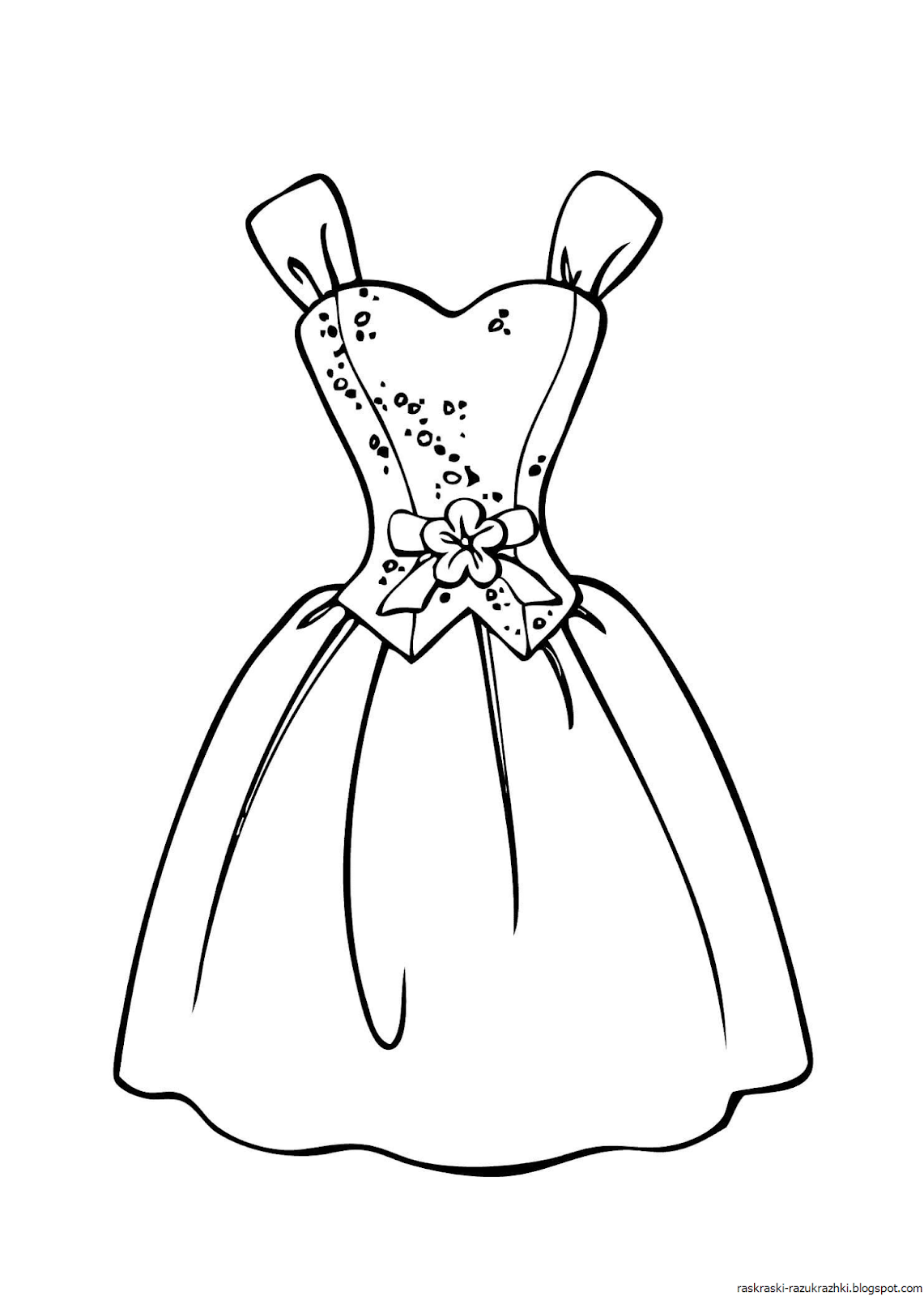 Нарисовать платье для девочки