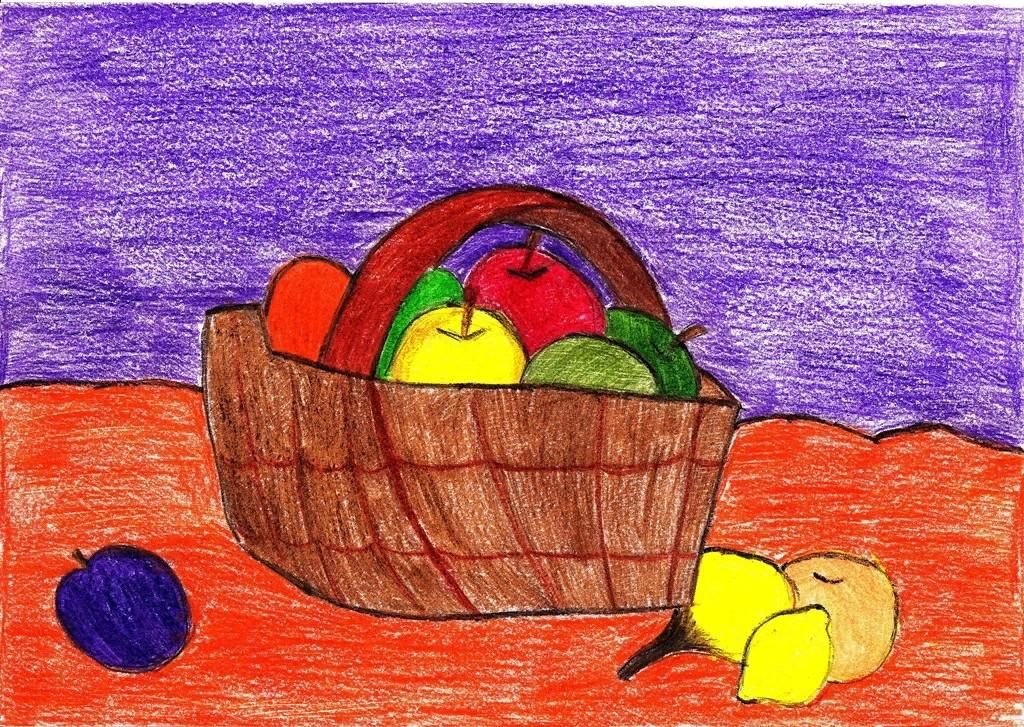 Изо 9 класс рисунки. Натюрморт с фруктами для детей. Натюрморт с фруктами рисунок. Рисунки дошкольников натюрморт. Рисование натюрморта.
