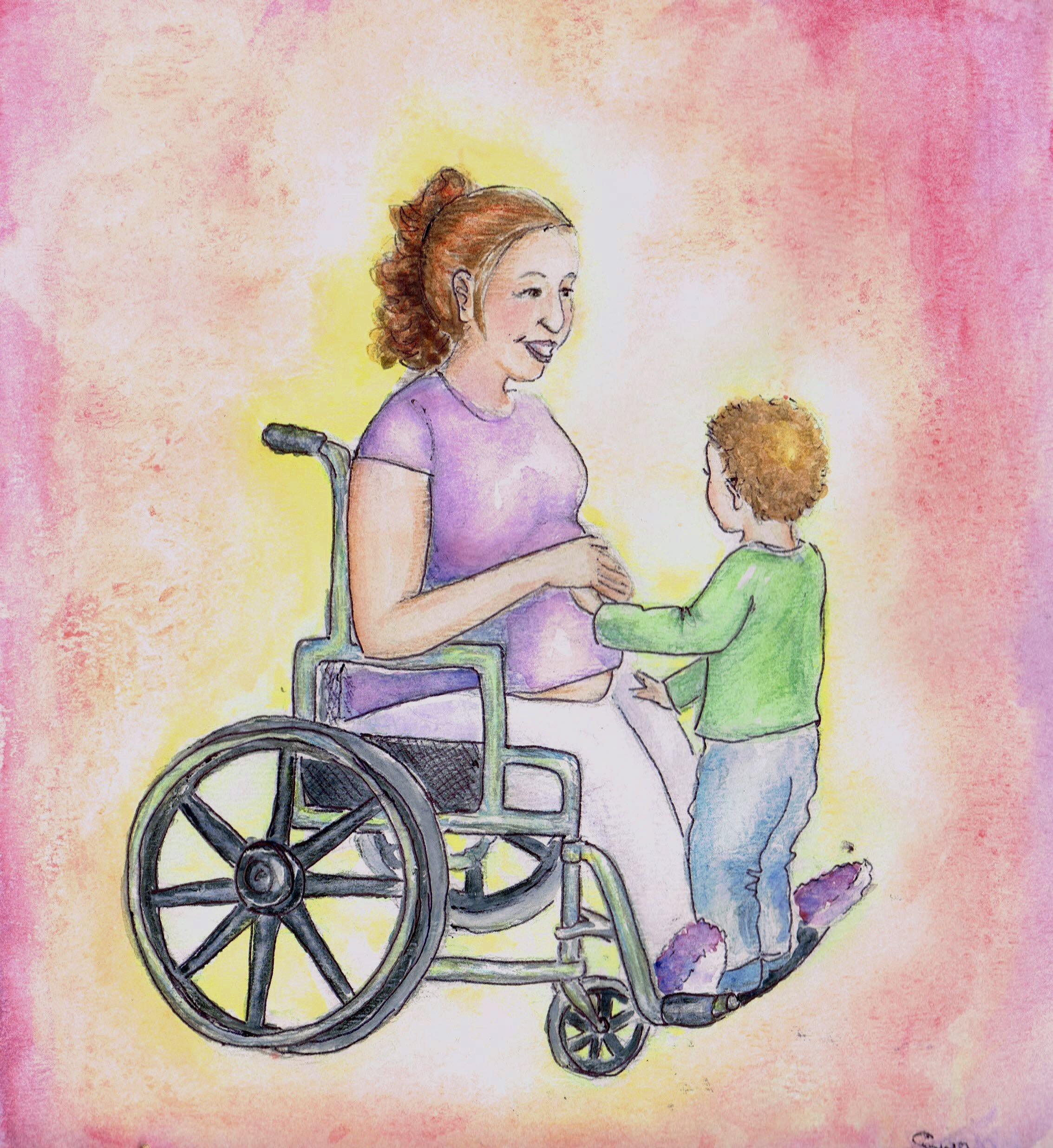 Иллюстрации с изображением инвалидов
