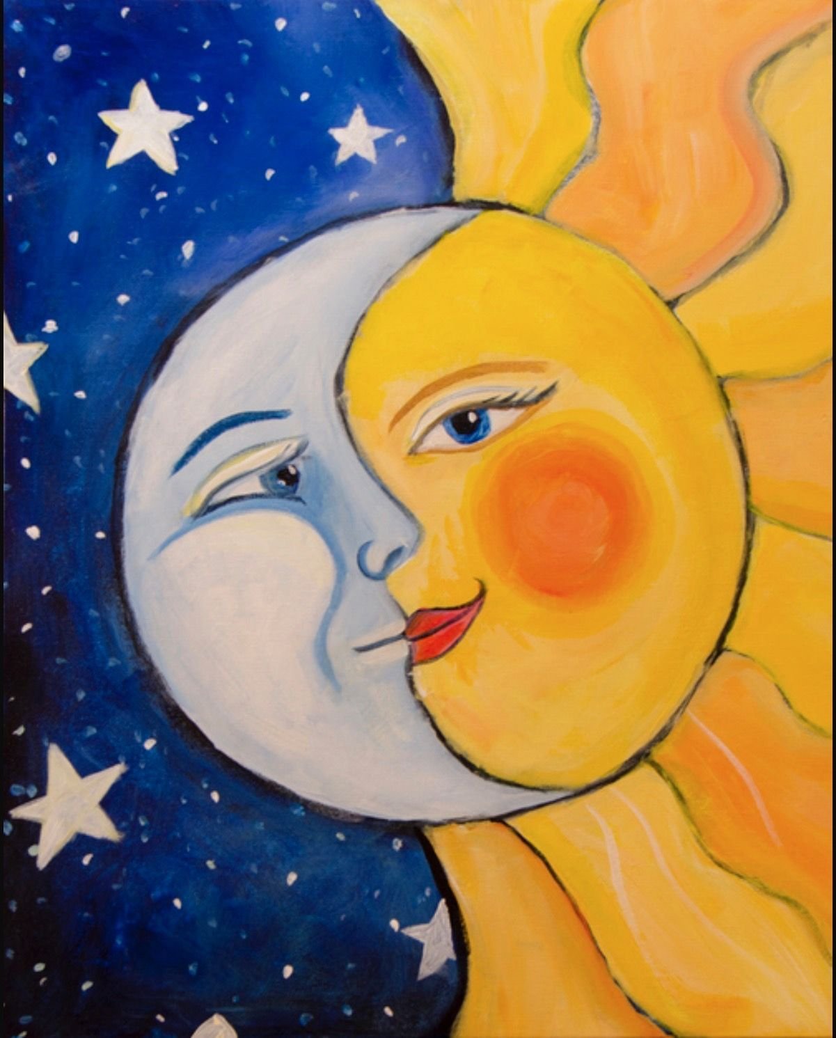Изображение Луны и солнца