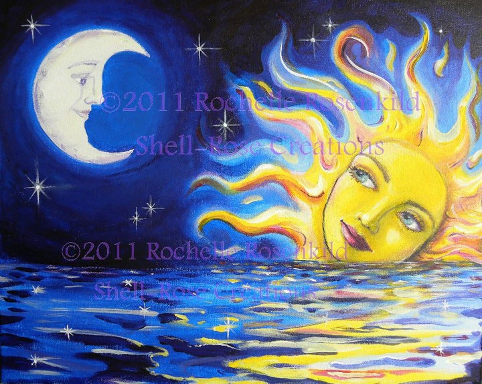 Картинка солнце и луна для детей