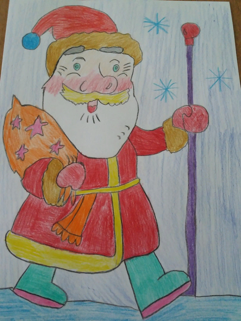 Дед мороз 4 класс. Дед Мороз рисунок. Детские рисунки Деда Мороза. Дед Мороз детский рисунок. Портрет Деда Мороза рисунок для детей.
