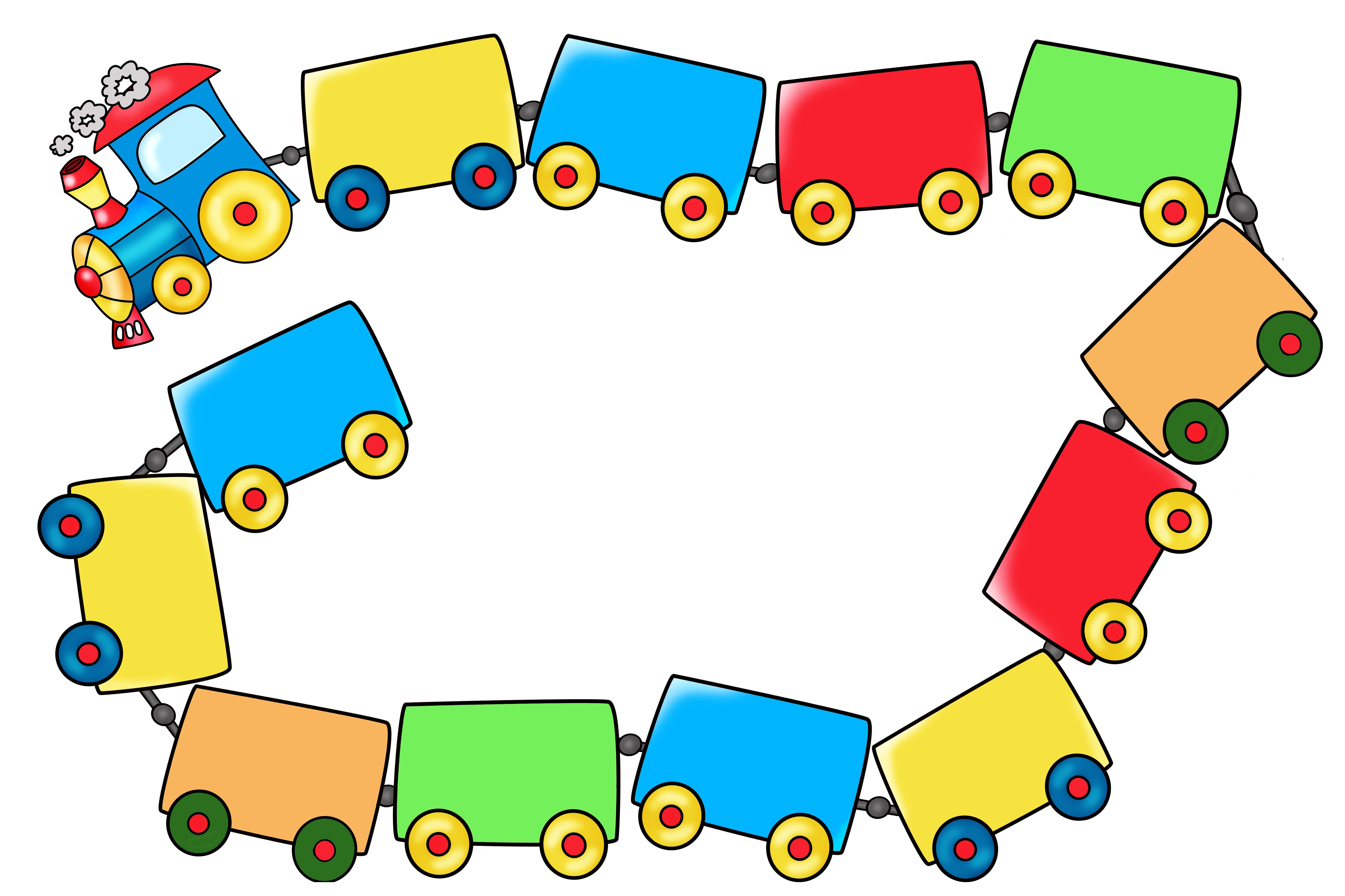 Паровозик с вагонами для детей