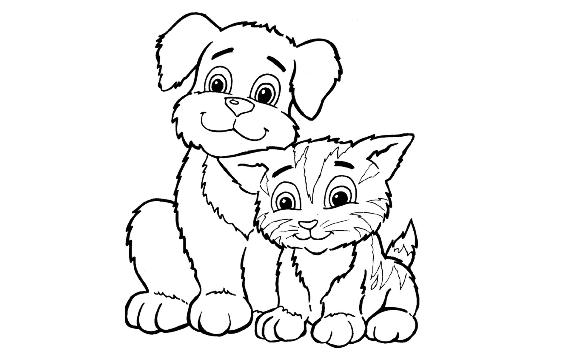 рисунки кошек и собак картинки