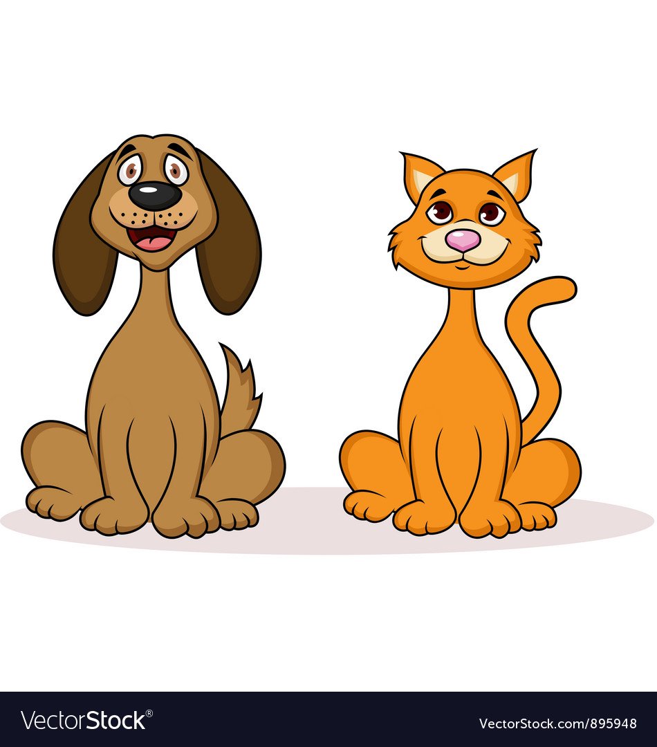 детские картинки собаки и кошки