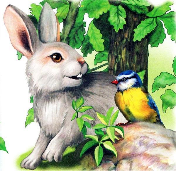 Птица зайчики. Сказка Синичкин календарь Бианки. Бианки иллюстрации заяц. Сказочные Лесные животные.
