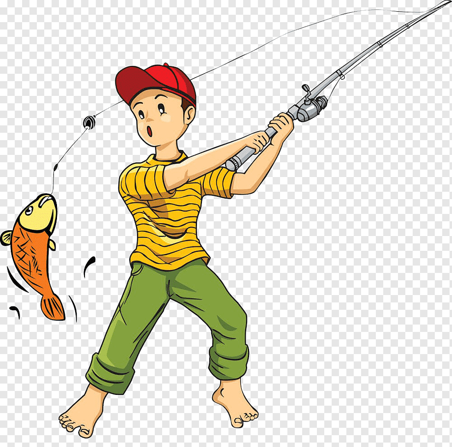 мультяшный рыбак с удочкой картинки