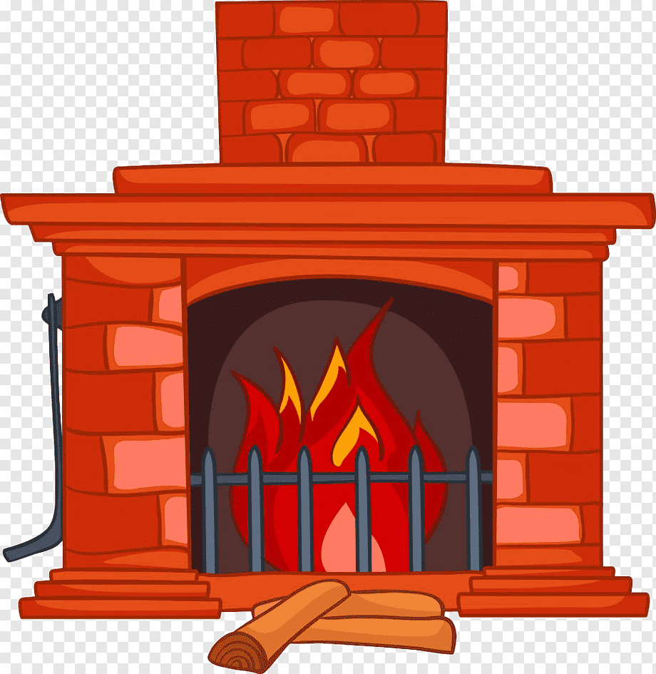 Сказочная печь с огнём