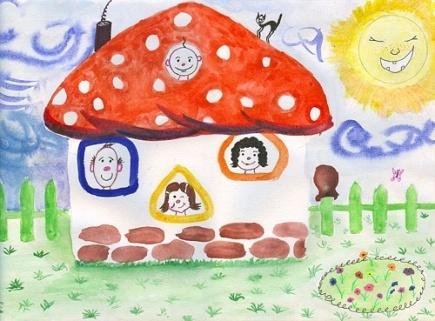 Замок в теплых тонах