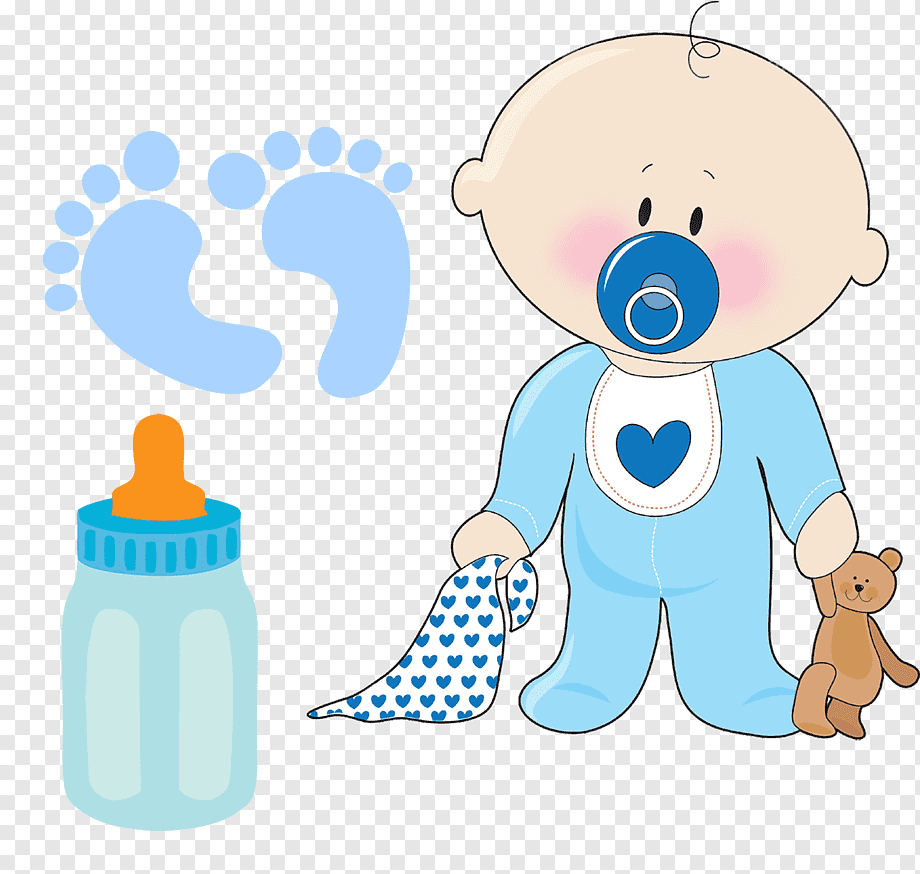 Малыш с бутылочкой вектор