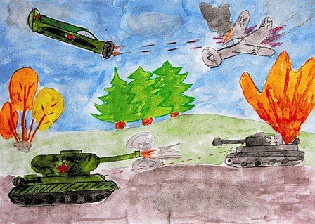 Рисунок о войне в детский сад
