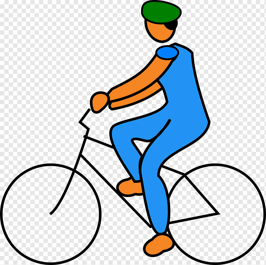 Рисунок велосипедиста на велосипеде