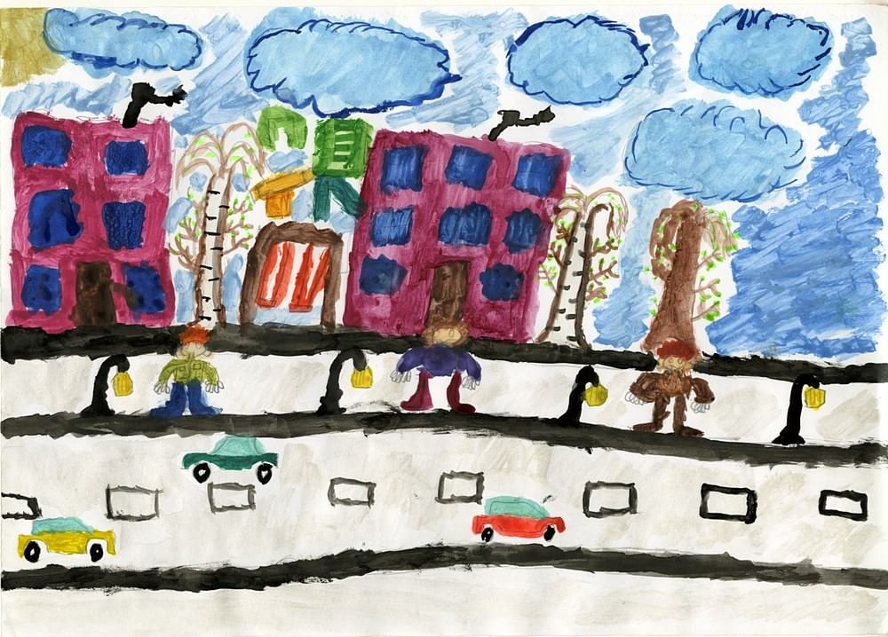 Рисование наш город старшая. Рисование моя улица. Рисование детьми город. Город рисунок для детей. Улица нашего города рисование.