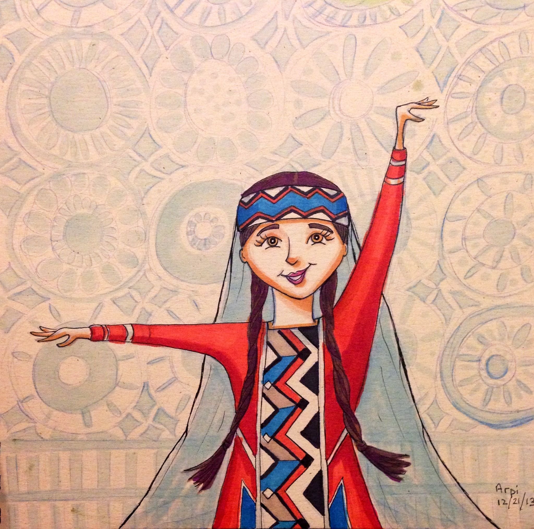 Армянская девочка арт