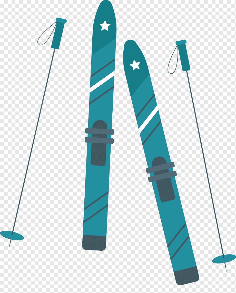 Лыжи на прозрачном фоне