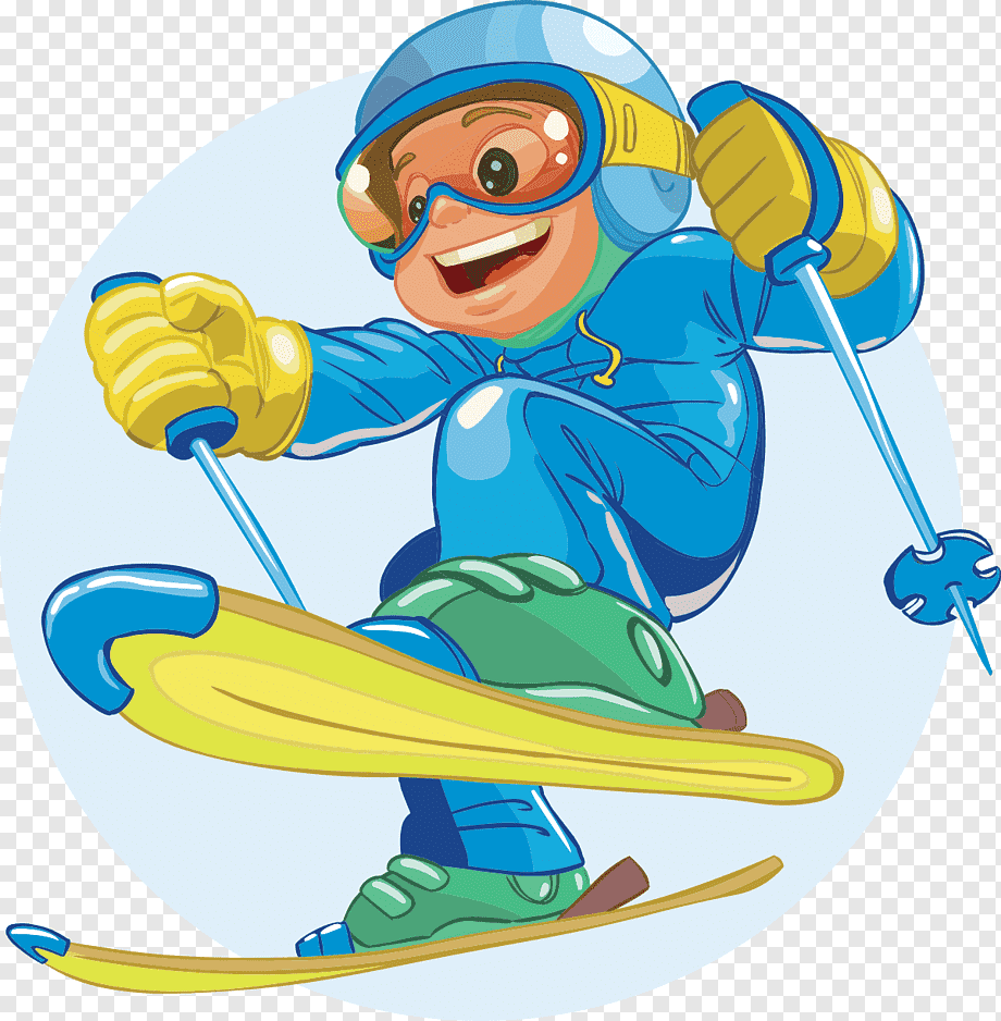 Мультяшные лыжники