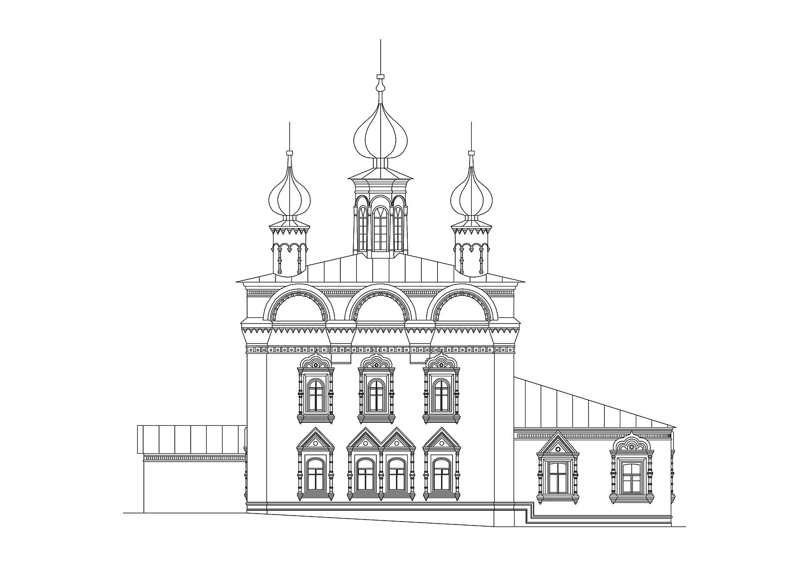 Богоявленская Церковь Соликамск рисунок