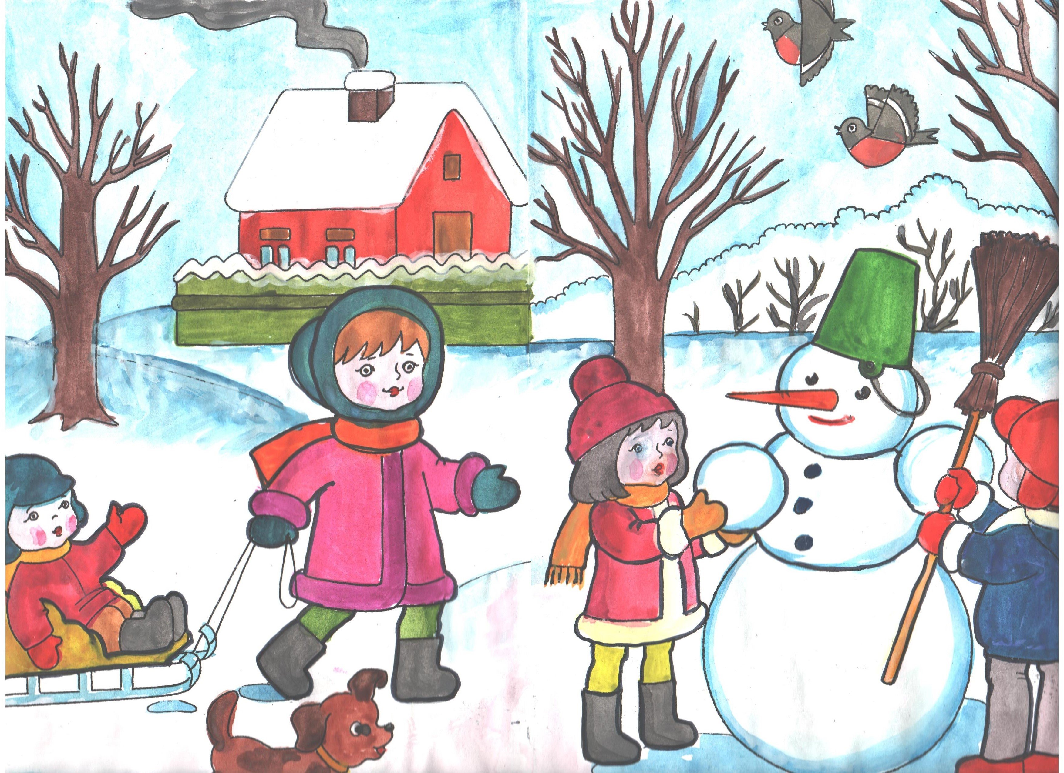 Зима картинки для детей