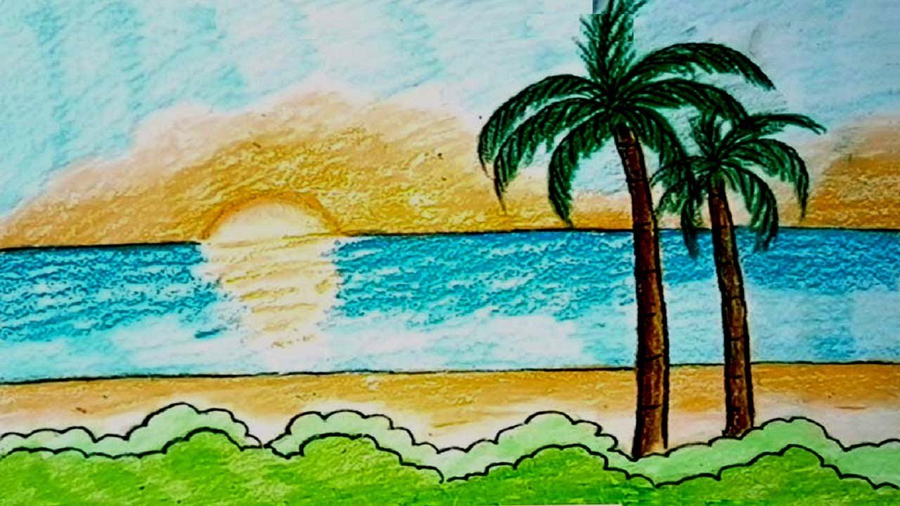 Рисунки с морем и пляжем