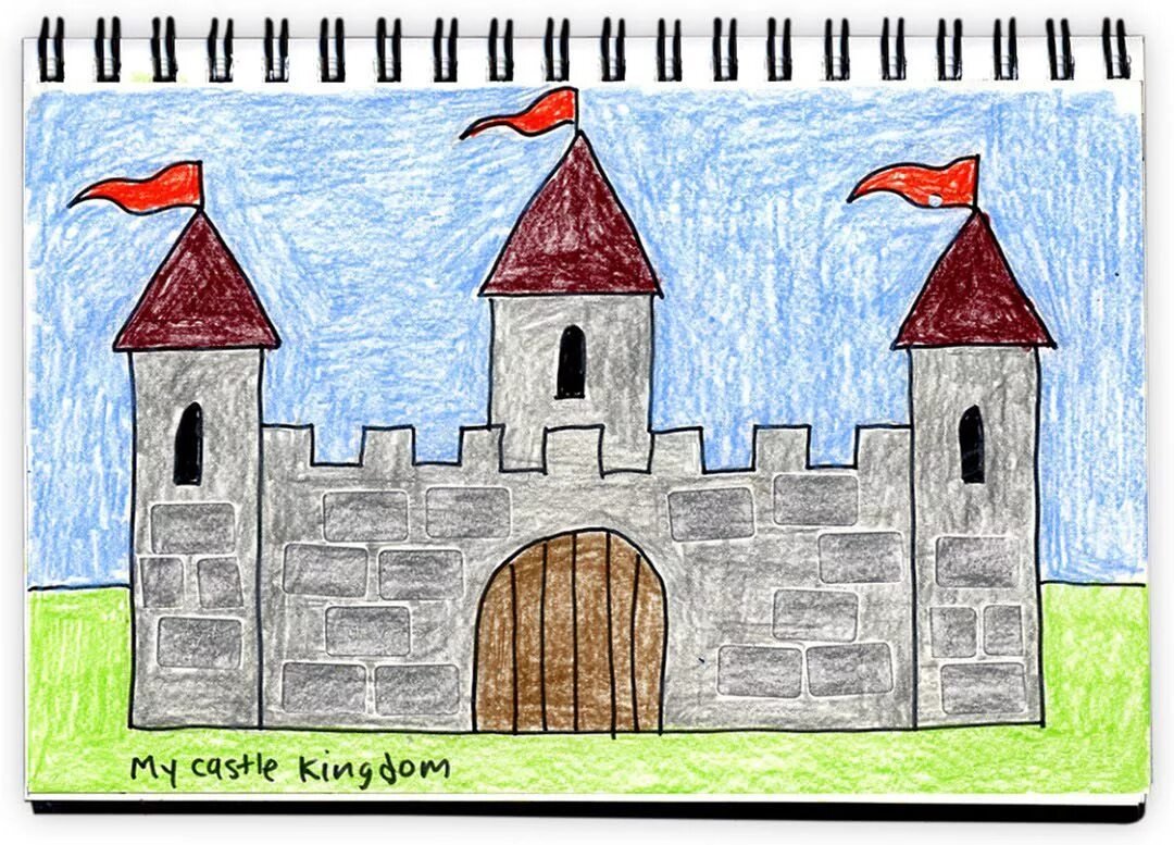 Рисунки замков для детей