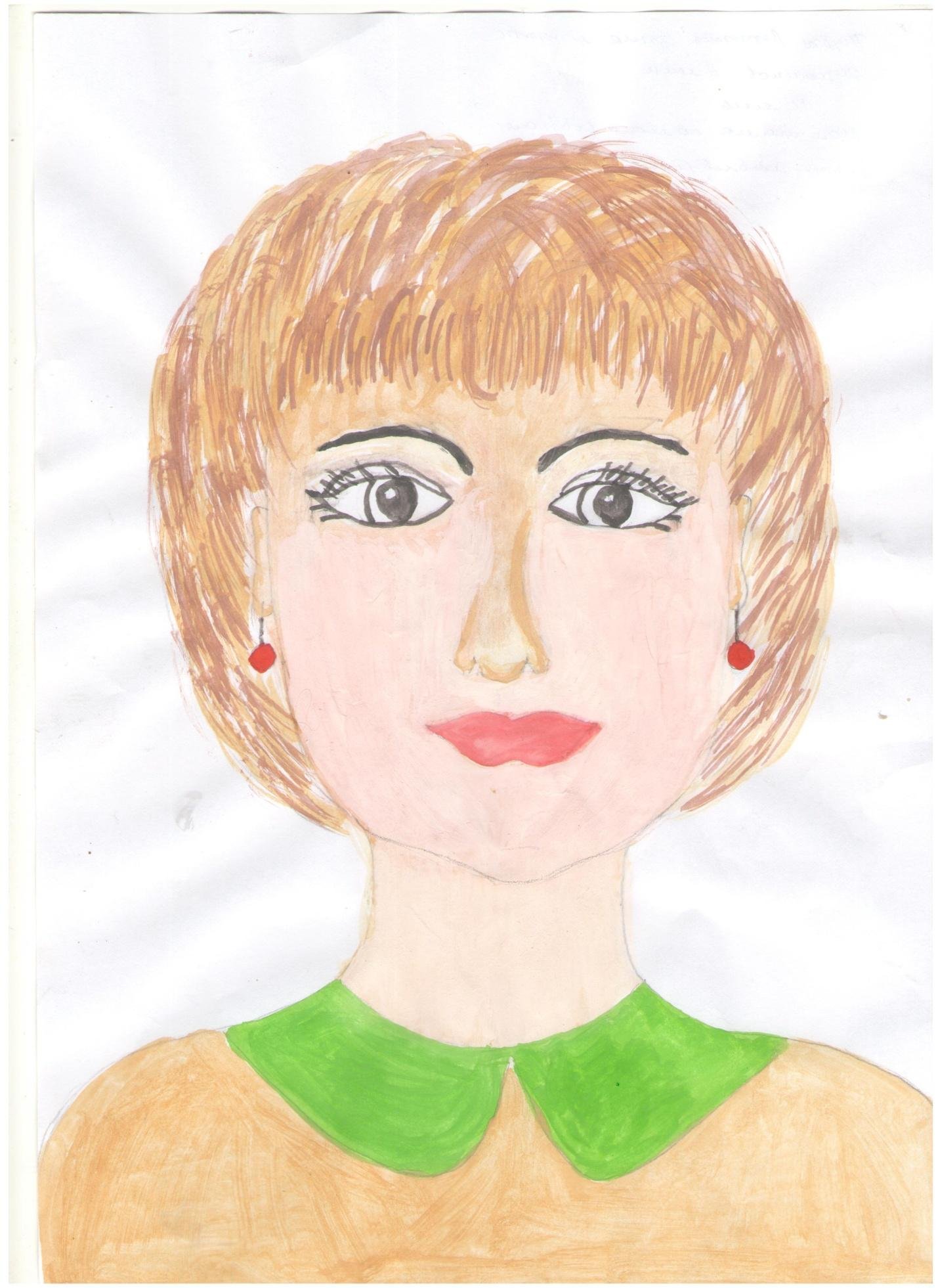 Портрет мамы рисунок