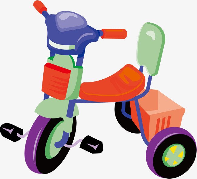Ребенок на трехколесном велосипеде рисунок