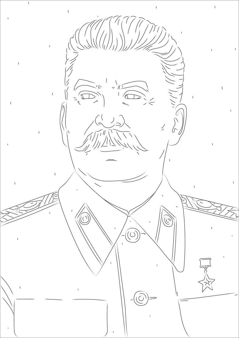 Сталин Иосиф Виссарионович раскраска