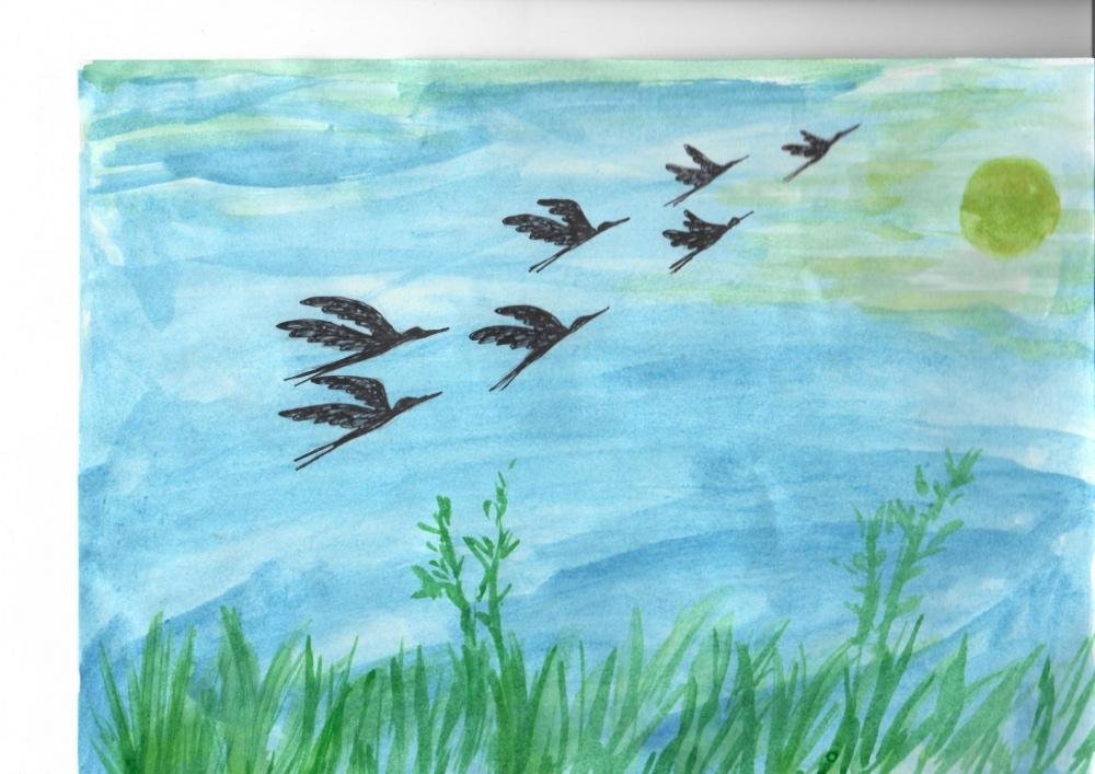 Рисование тема перелетные птицы в подготовительной. Рисование перелетные птицы. Рисование для детей перелетные птицы. Рисование для детей птицы улетают на Юг. Перелетные птицы рисунок.