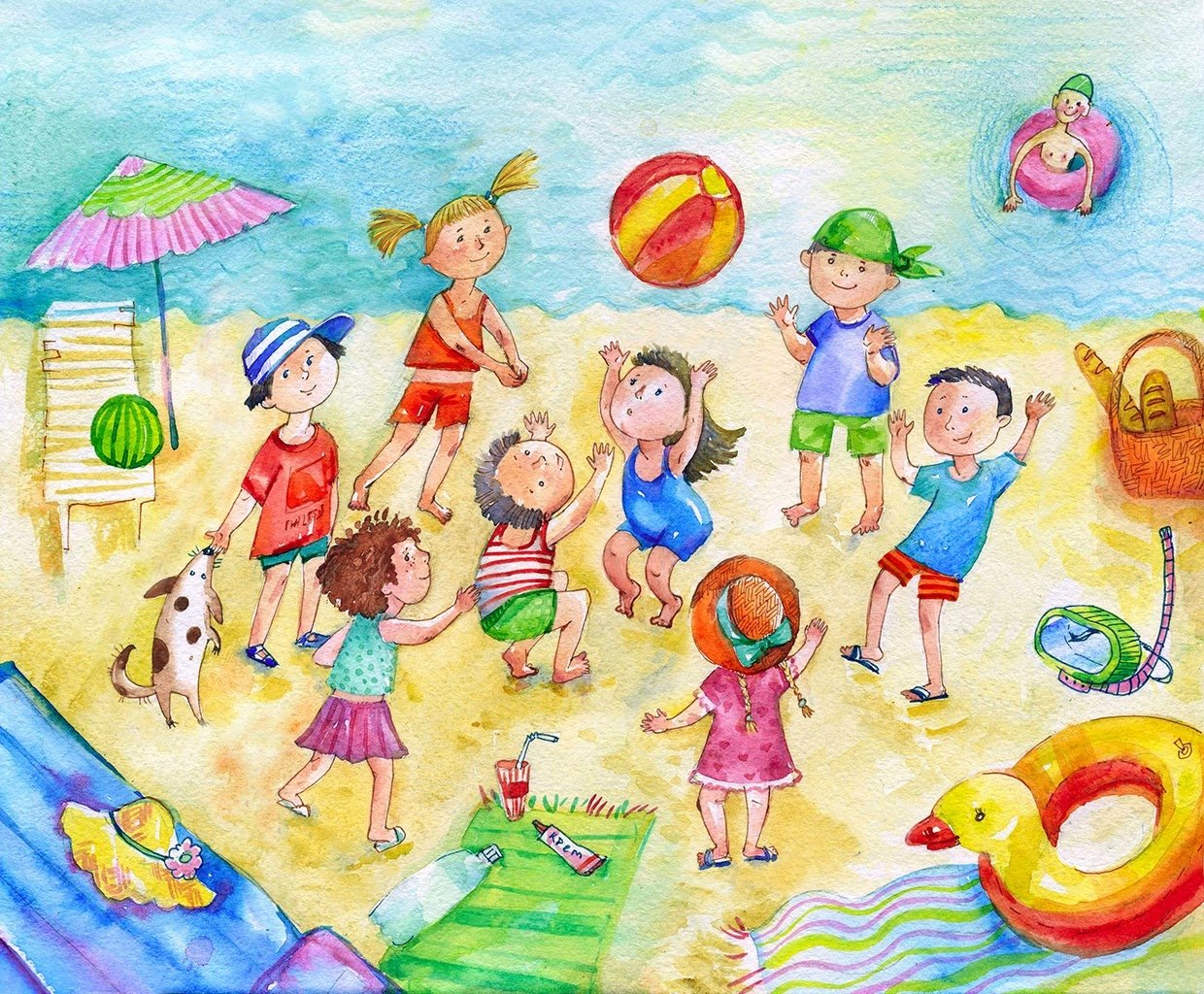 летние картинки для детей в детском саду