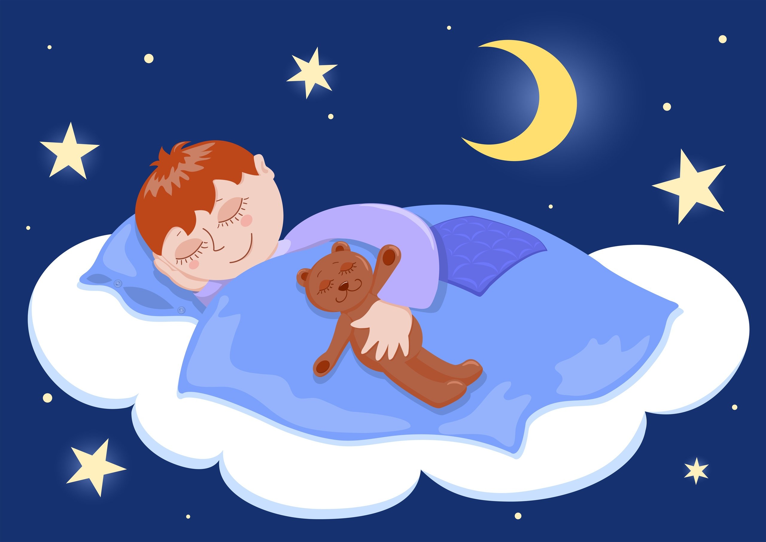 Иллюстрация на тему сна для ребенка