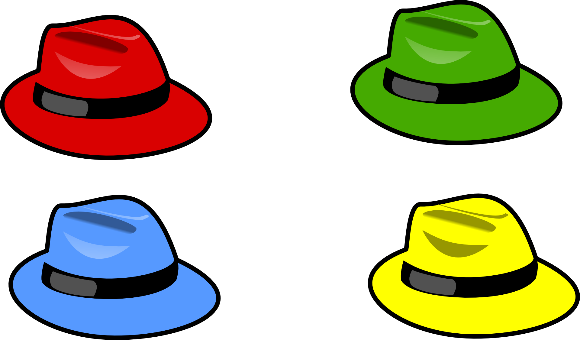 Wie hat er. Шляпы мультяшные. Шляпа рисунок для детей. Мультяшные шляпки. Разноцветные шляпы.