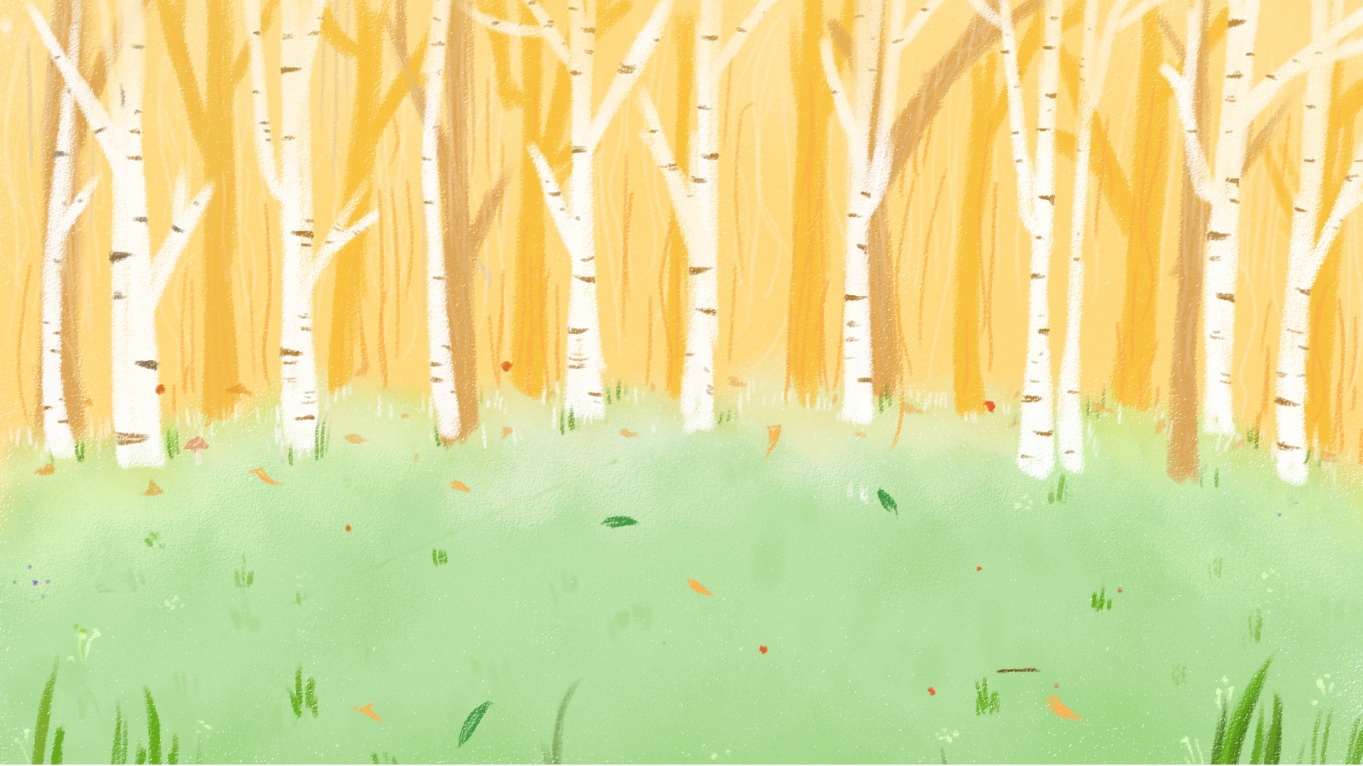 Фон для рисования осеннего леса в детском саду