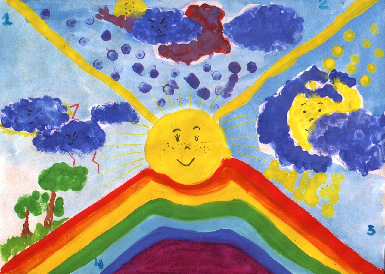 Солнечный круг детские рисунки