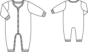 Выкройка Burda комбинезона для новорожденного