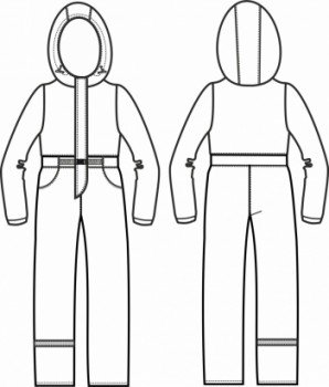 Технический рисунок комбинезона