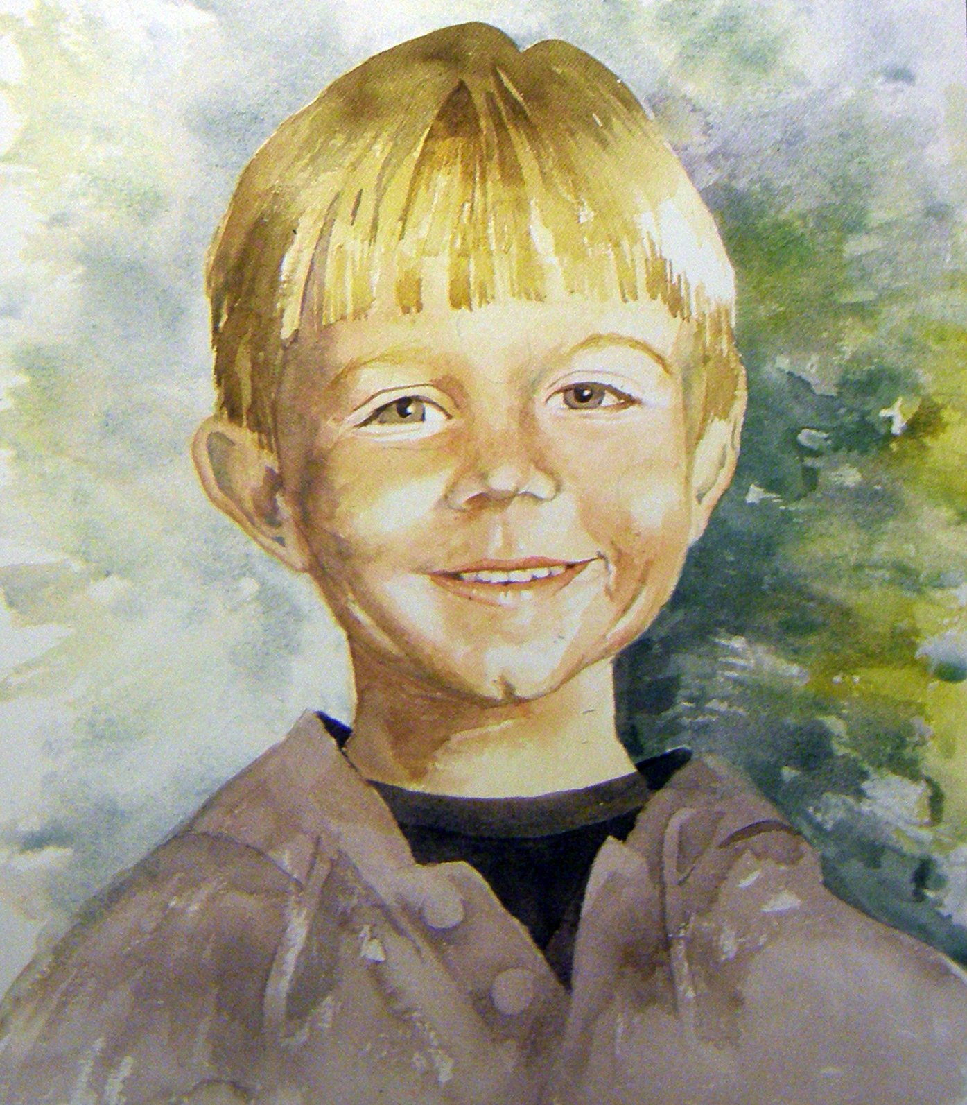 Портрет мальчика красками