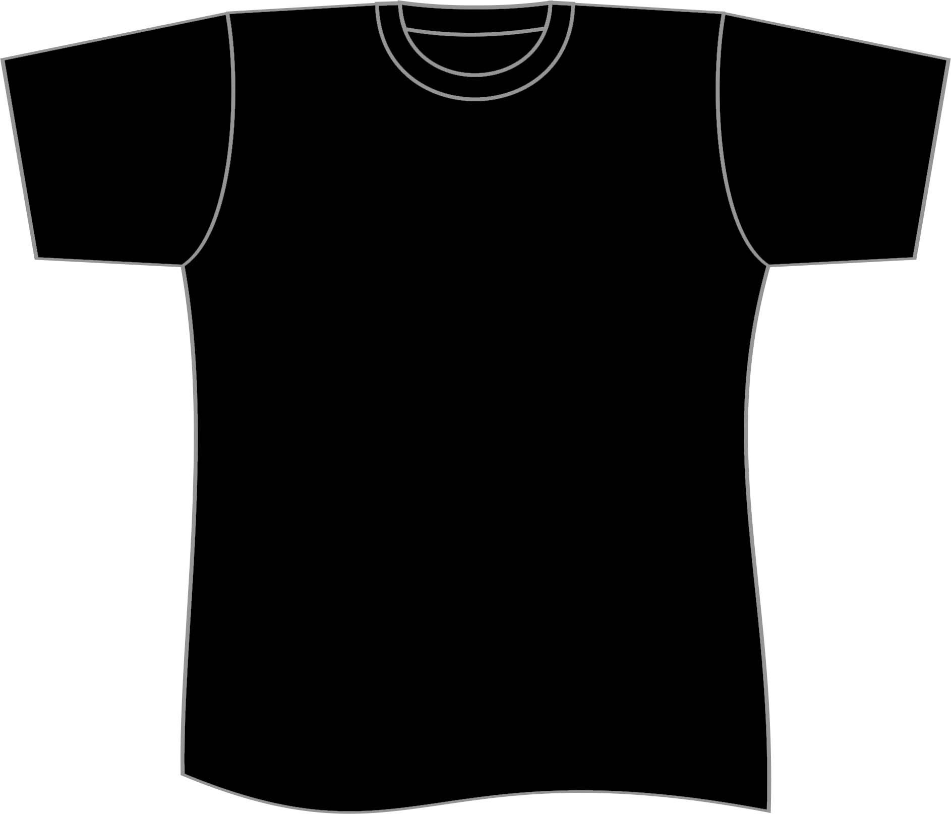Черная футболка на белом фоне
