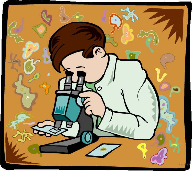 Микробиолог больше не болеет. Профессия биолог. Чел с микроскопом. Биолог мультяшный. Мультяшный ученый с микроскопом.