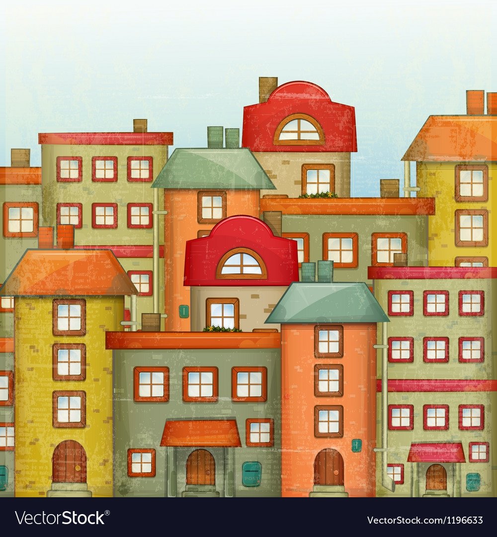 Картина многоэтажный дом для детей