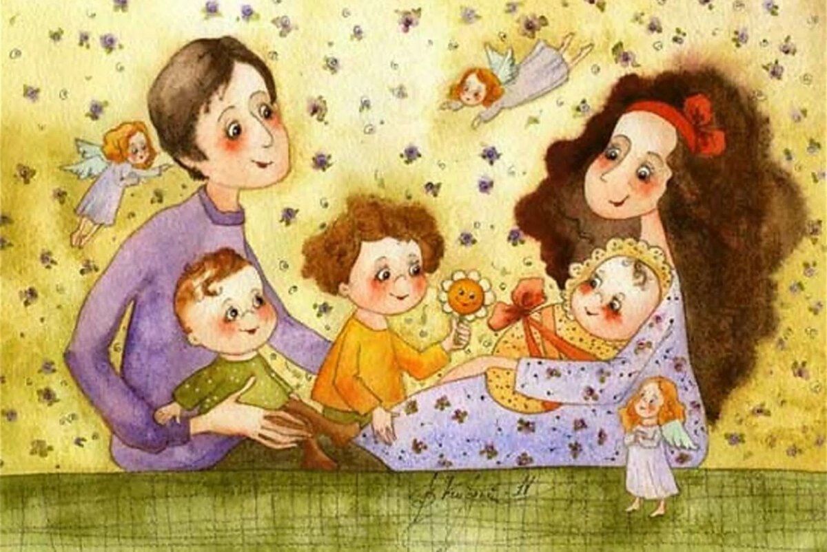 Виктория Кирдий иллюстрации семья