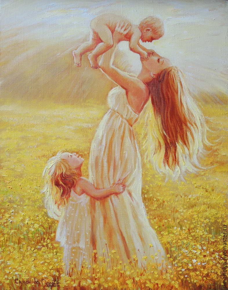 Женское счастье в детях. Claudia Tremblay картины мать и дитя. Картина мать с ребенком. Мама с ребенком живопись. Картина женшина сребенком на руках.
