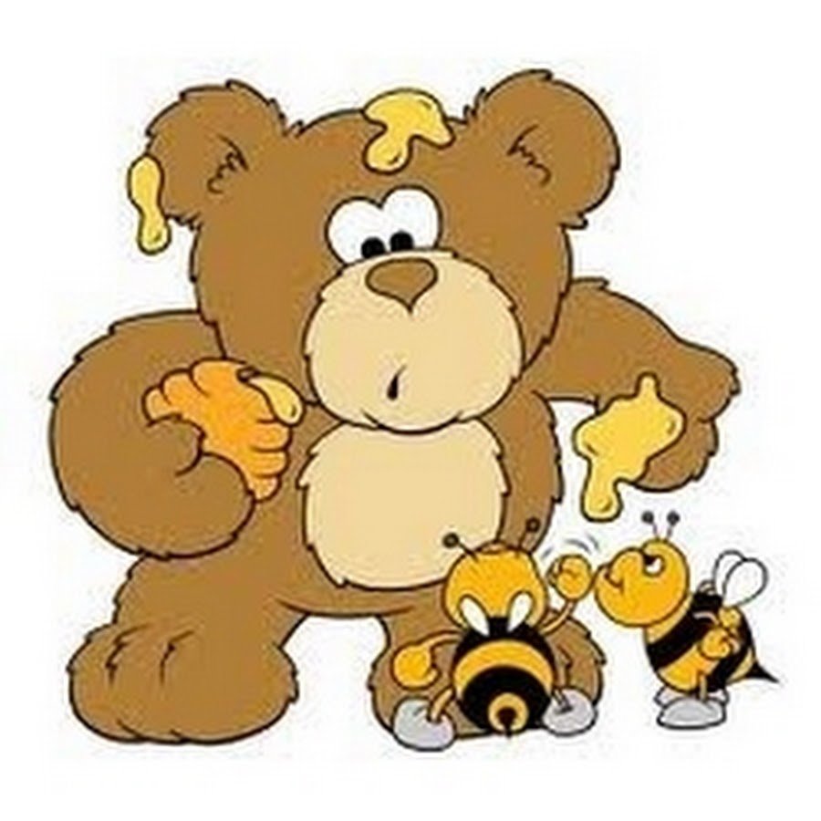 Медведя пчела мед. Медвежонок рисунок. Медвежонок с медом рисунок. Мишка с мёдом рисунок. Медведь и пчелы.