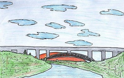 Река Волга рисунок