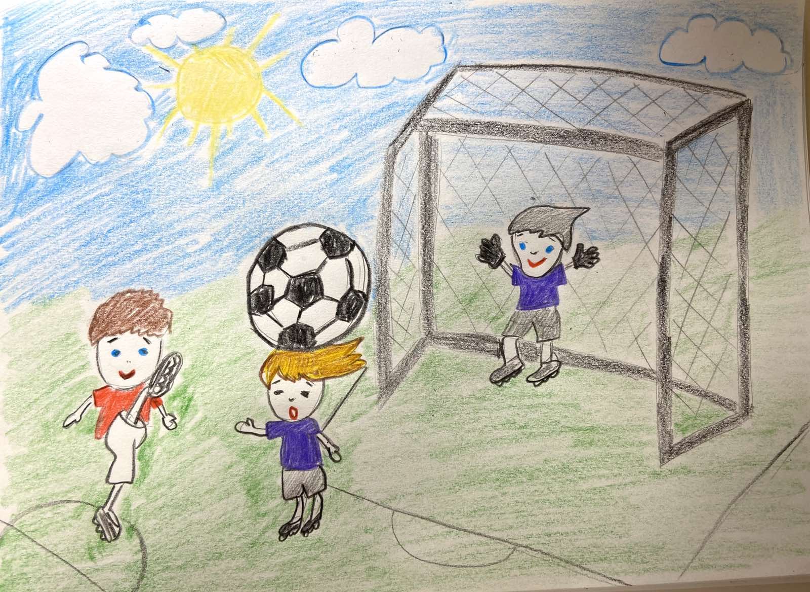 Конкурс детских рисунков про футбол
