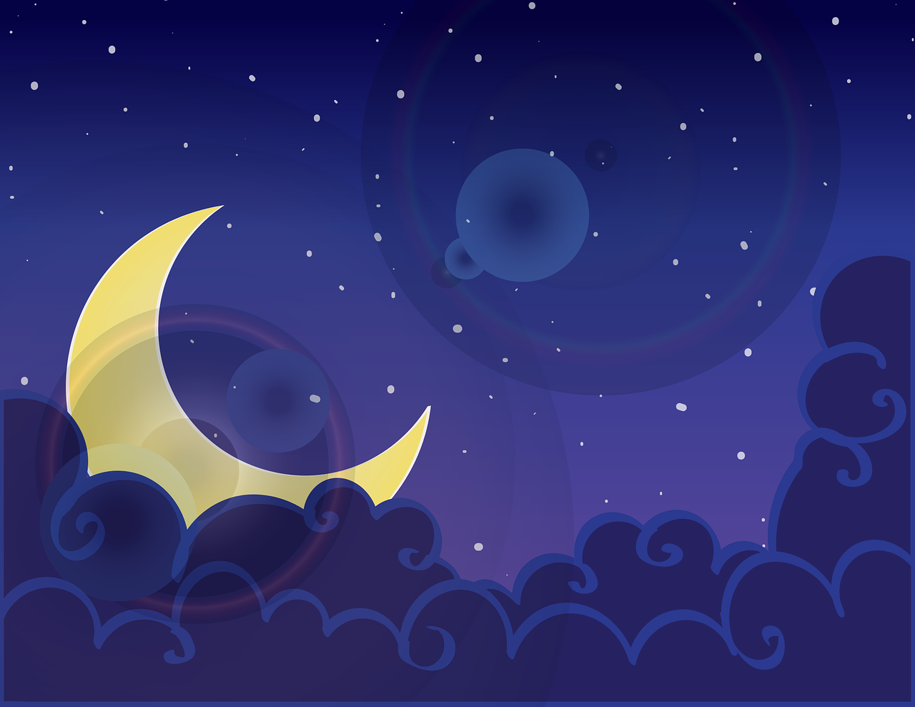 Ночь мультяшная картинка. Ночь месяц. Ночь месяц звезды. Луна и звезды. Полумесяц сказочный.