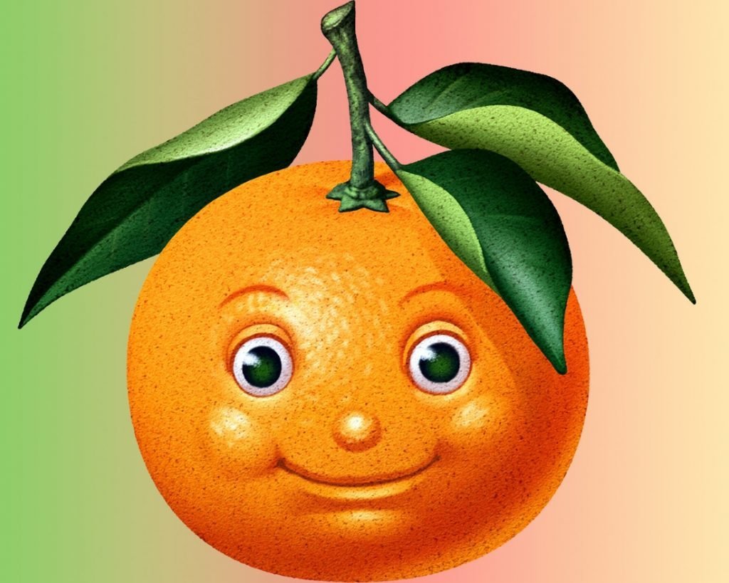 Апельсин с лицом